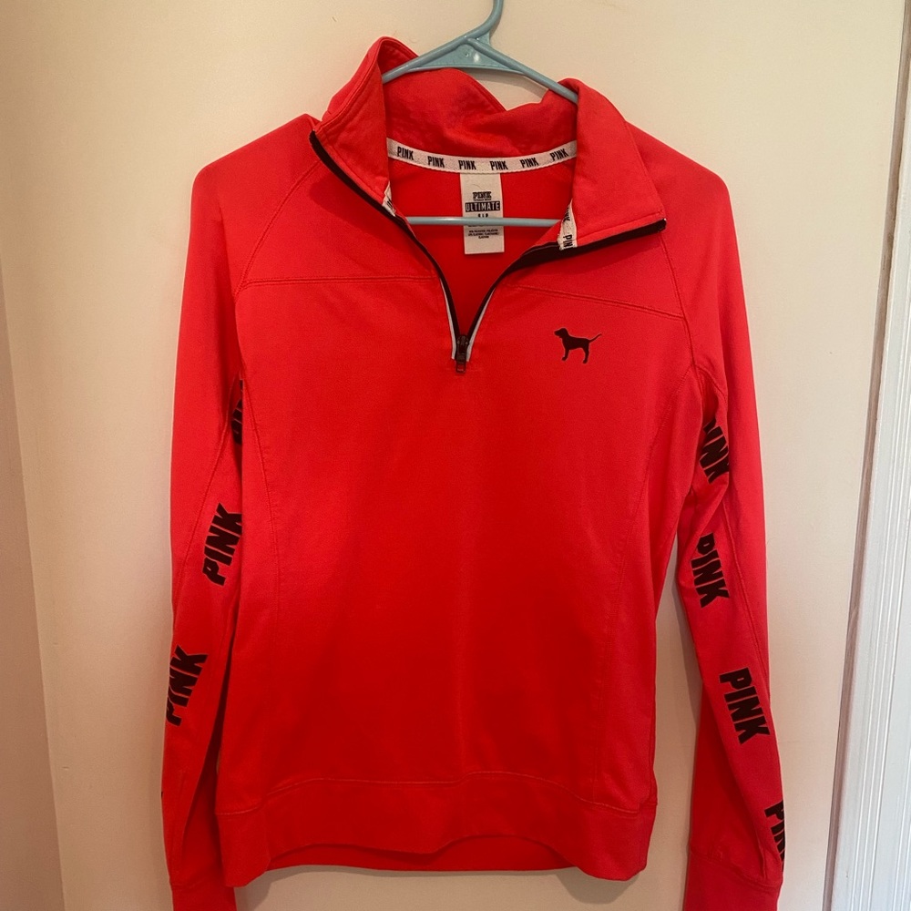 PINK victoria’s Secret neon pink quarter zip